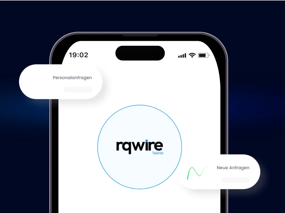 Die rqwire App auf einem Smartphone